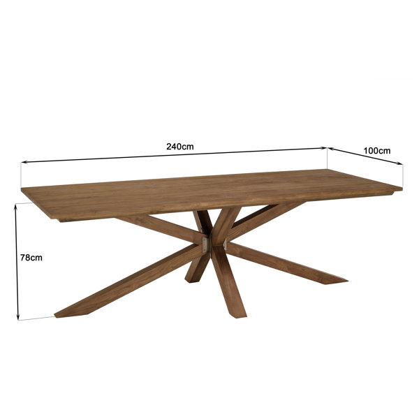 August Grove Blomford Solid Wood Dining Table Wayfair.co.uk